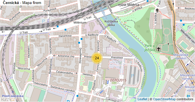 Černická - mapa firem