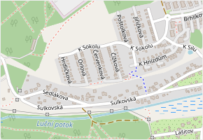 Červenková v obci Plzeň - mapa ulice