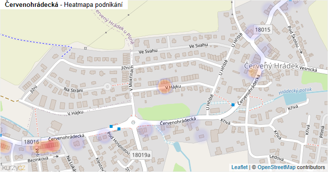 Červenohrádecká - mapa podnikání