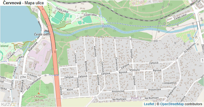 Červnová - mapa ulice