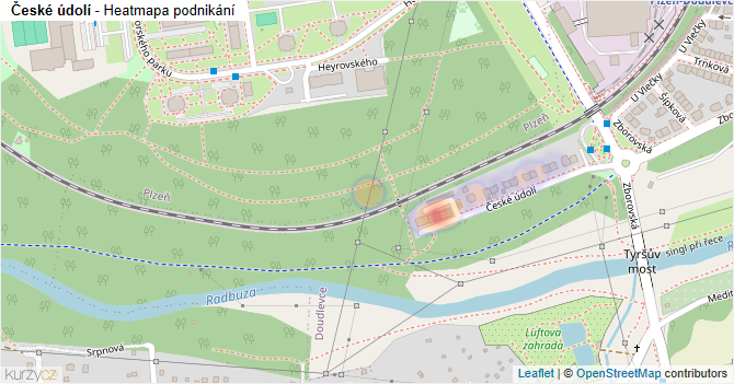 České údolí - mapa podnikání