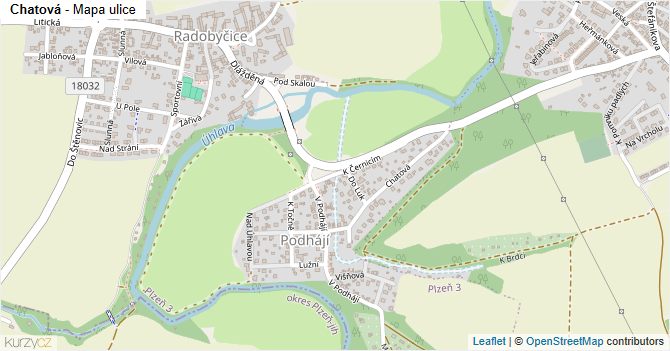 Chatová - mapa ulice