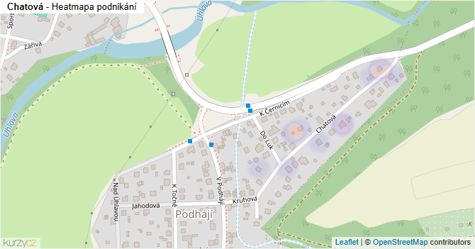 Chatová - mapa podnikání