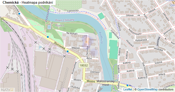 Chemická - mapa podnikání