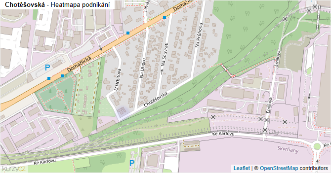 Chotěšovská - mapa podnikání