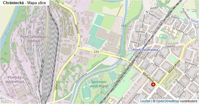 Chrástecká - mapa ulice