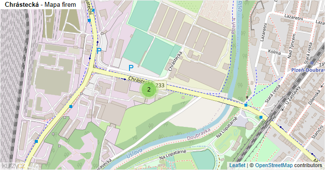 Chrástecká - mapa firem