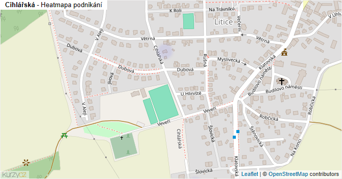 Cihlářská - mapa podnikání