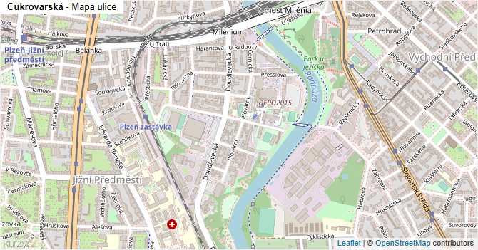 Cukrovarská - mapa ulice