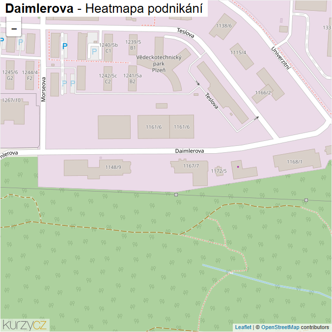 Mapa Daimlerova - Firmy v ulici.