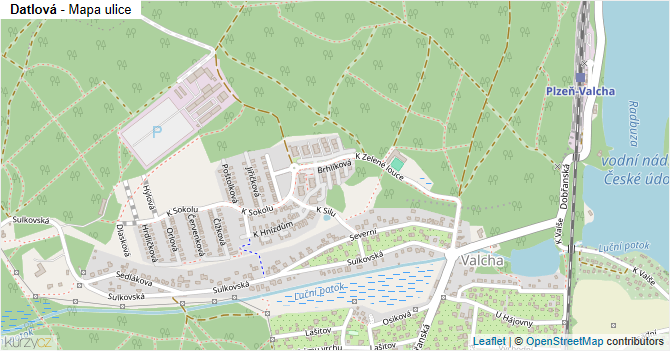 Datlová - mapa ulice