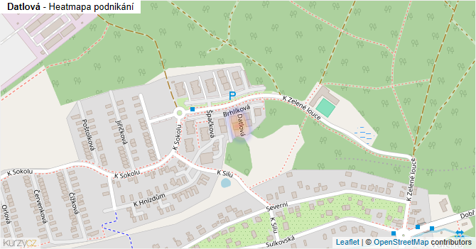 Datlová - mapa podnikání