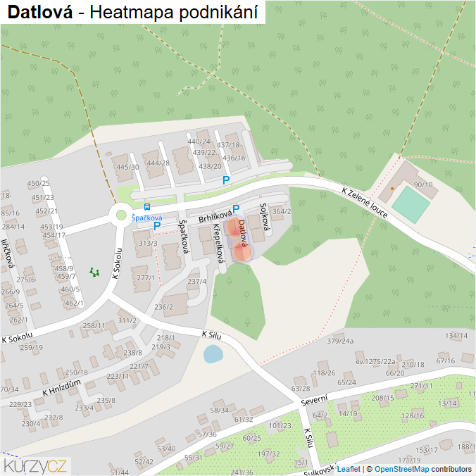 Mapa Datlová - Firmy v ulici.