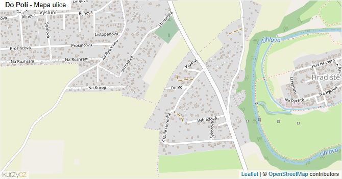 Do Polí - mapa ulice