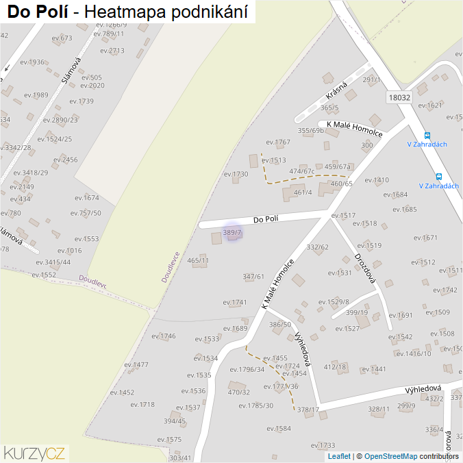 Mapa Do Polí - Firmy v ulici.