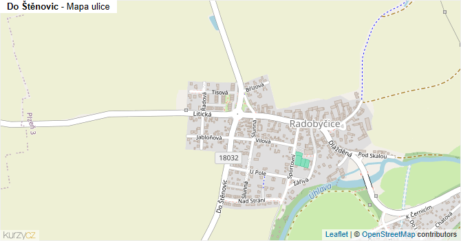 Do Štěnovic - mapa ulice