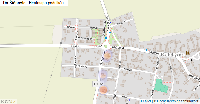 Do Štěnovic - mapa podnikání