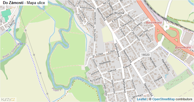 Do Zámostí - mapa ulice