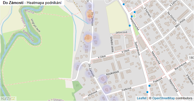 Do Zámostí - mapa podnikání