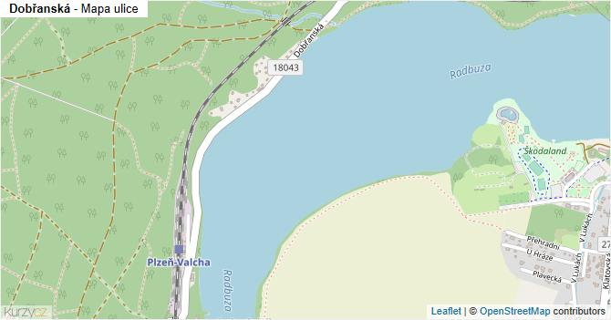 Dobřanská - mapa ulice