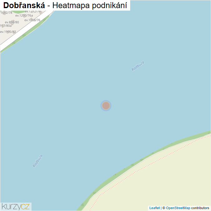 Mapa Dobřanská - Firmy v ulici.