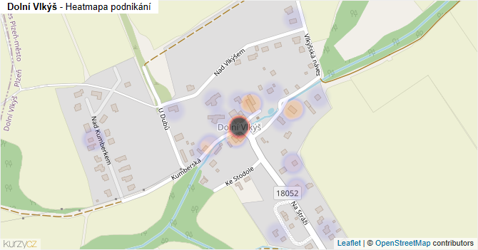Dolní Vlkýš - mapa podnikání