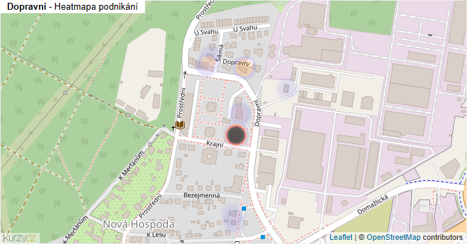 Dopravní - mapa podnikání