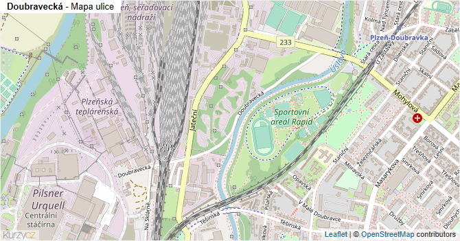 Doubravecká - mapa ulice
