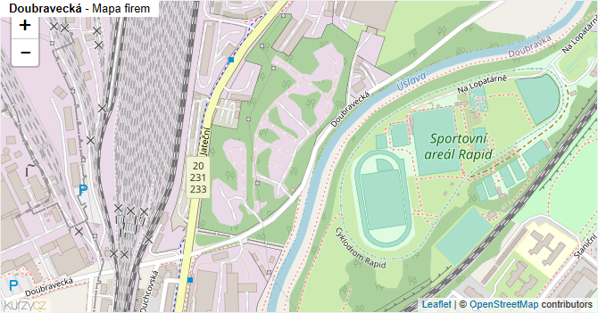 Doubravecká - mapa firem