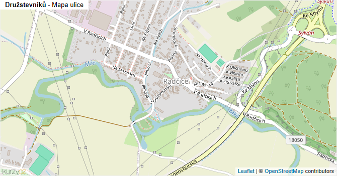 Družstevníků - mapa ulice