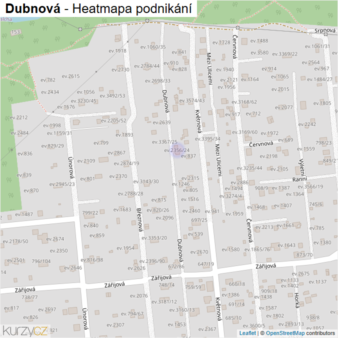 Mapa Dubnová - Firmy v ulici.