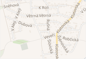 Dubová v obci Plzeň - mapa ulice