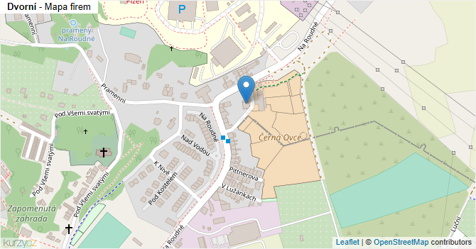 Dvorní - mapa firem