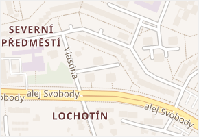 Elišky Krásnohorské v obci Plzeň - mapa ulice