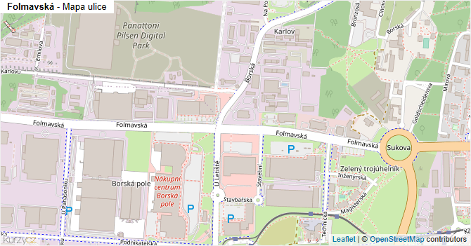 Folmavská - mapa ulice