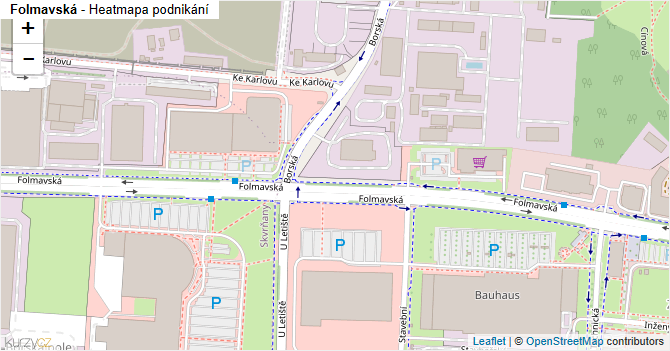Folmavská - mapa podnikání