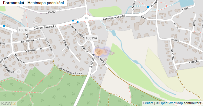 Formanská - mapa podnikání