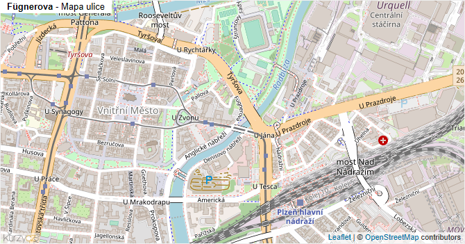 Fügnerova - mapa ulice