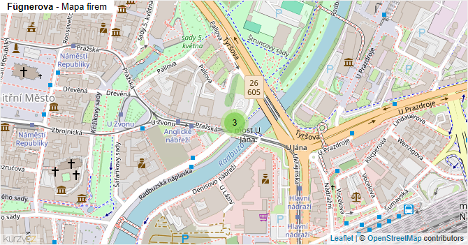 Fügnerova - mapa firem