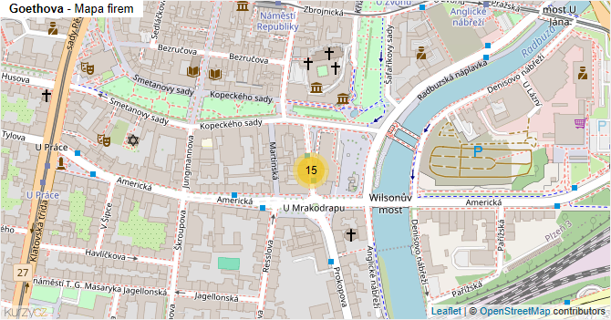 Goethova - mapa firem