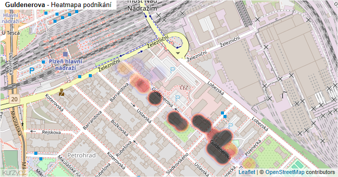 Guldenerova - mapa podnikání