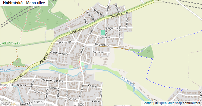 Halštatská - mapa ulice