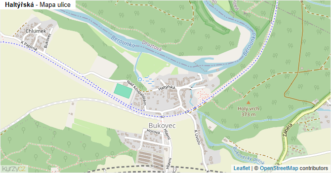 Haltýřská - mapa ulice