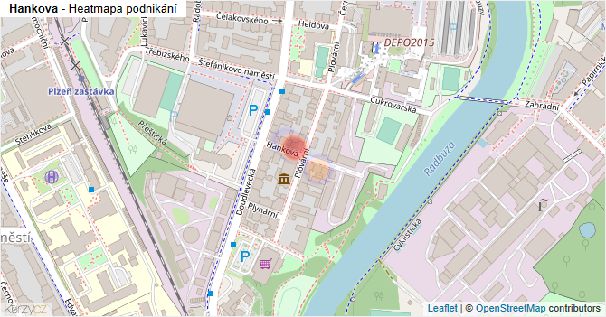 Hankova - mapa podnikání