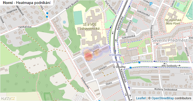 Horní - mapa podnikání