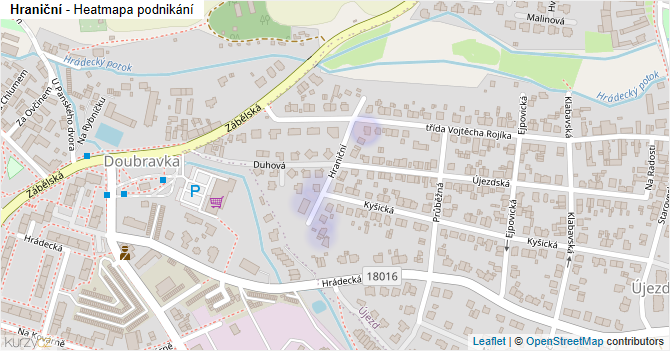 Hraniční - mapa podnikání