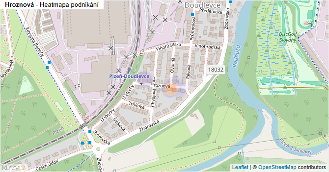Hroznová - mapa podnikání