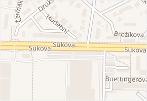 Hudební v obci Plzeň - mapa ulice