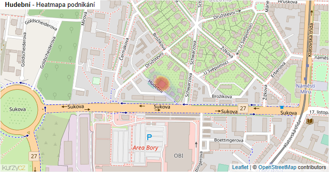 Hudební - mapa podnikání