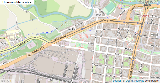 Husova - mapa ulice